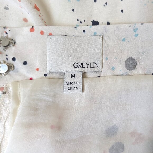 Greylin 100% silk mini skirt - Size M - Picture 5 of 11